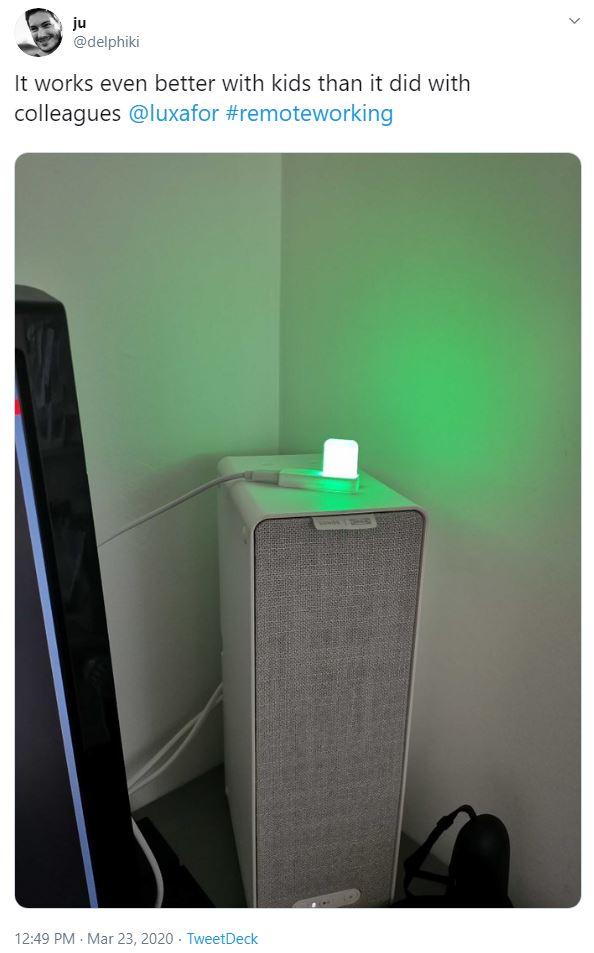 How to Tell Family You’re Busy While Working from Home 5 Luxafor Flag busy light with USB cable